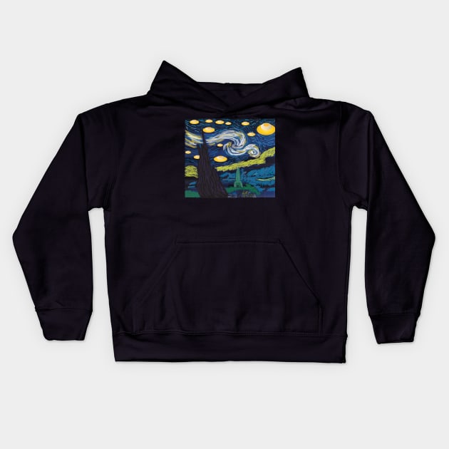The Starry Night Kids Hoodie by mypointink